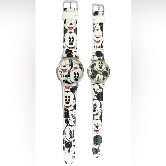 BNIB ACCUTIME HIS & HERS DISNEY MICKEY MOUSE JAPANESE MOVEMENT WATCH SET - Picture 5 of 11